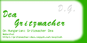 dea gritzmacher business card